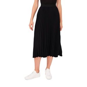 NEW Vince Camuto Black Pleated Midi Skirt NWT - Women’s XS